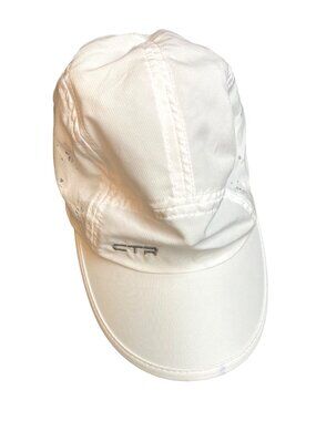CTR White Lightweight Athletic Cap Floral Laser Cut Running Sport Adjustable Hat